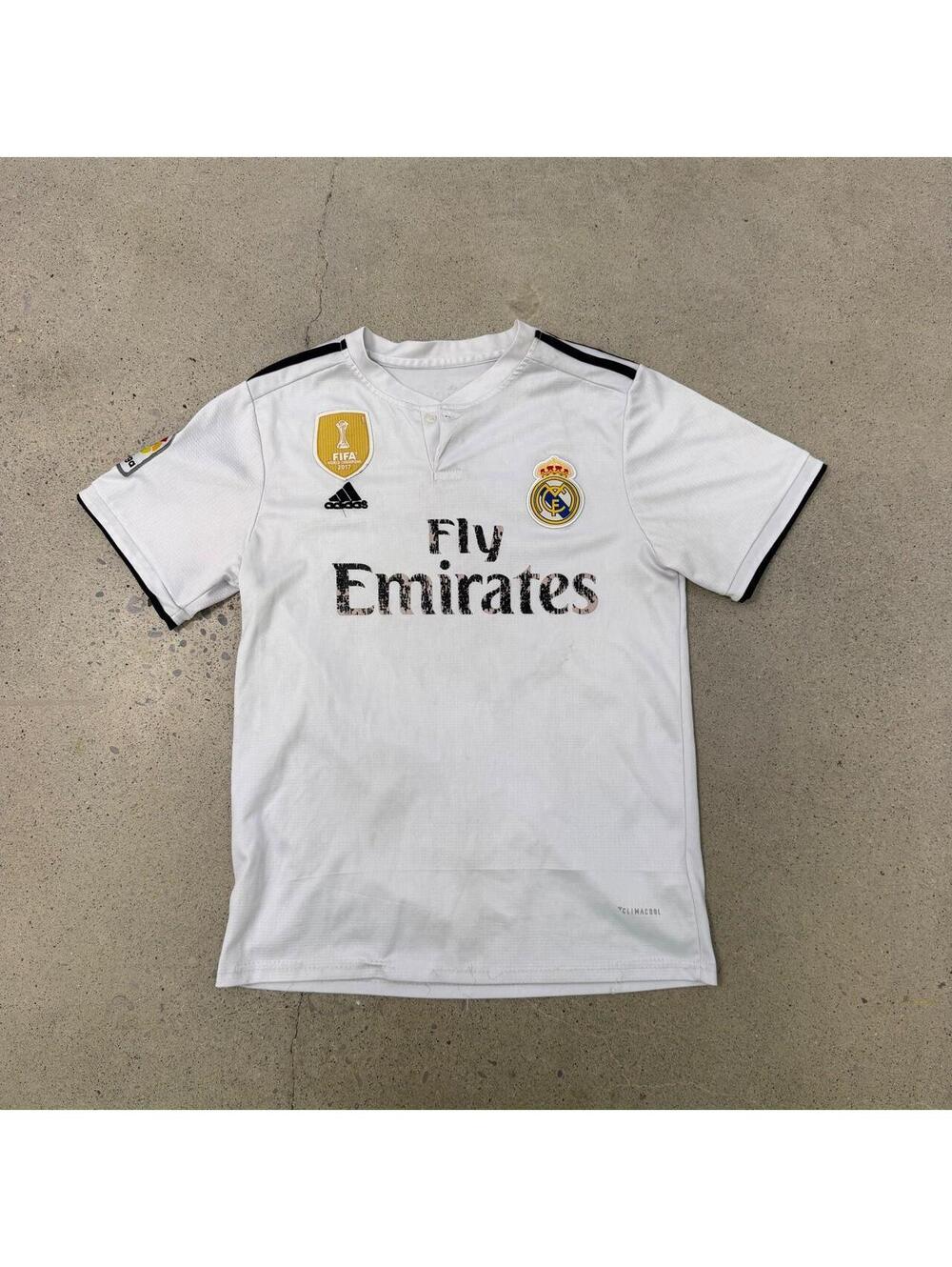 Adidas Real Madrid 2017 World Champion Patch 2018/19 Home Jersey Shirt Size M